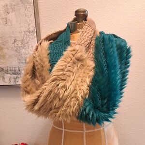 Two (2) Infinity Faux Fur Scarves - NWOT